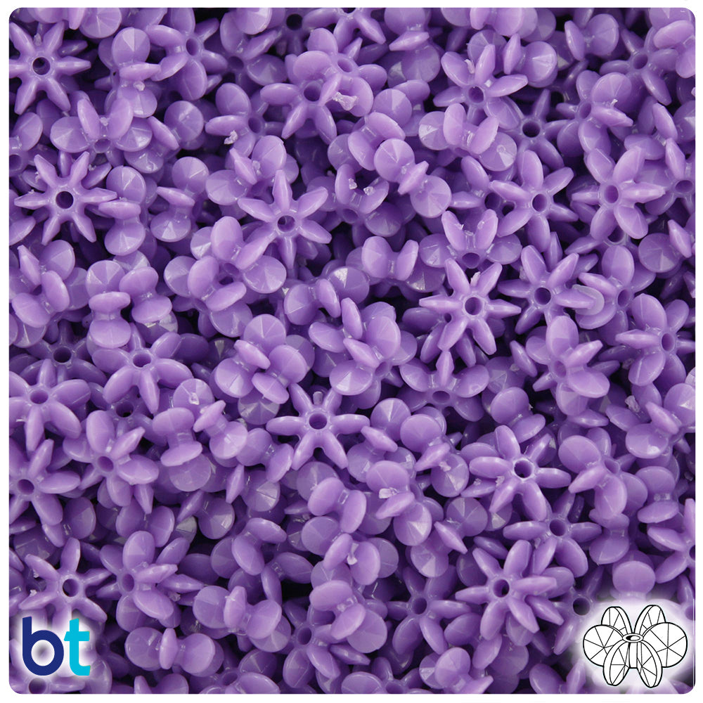 Lilac Opaque 10mm SunBurst Plastic Beads (450pcs)