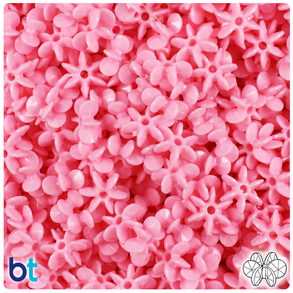 Baby Pink Opaque 10mm SunBurst Plastic Beads (450pcs)