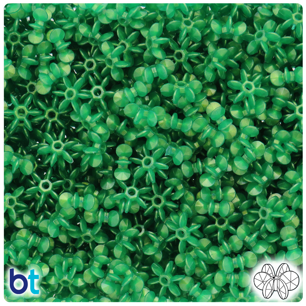 Dark Green Pearl 10mm SunBurst Plastic Beads (450pcs)