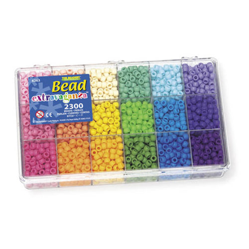 Rainbow Matte Mix Barrels Bead Box