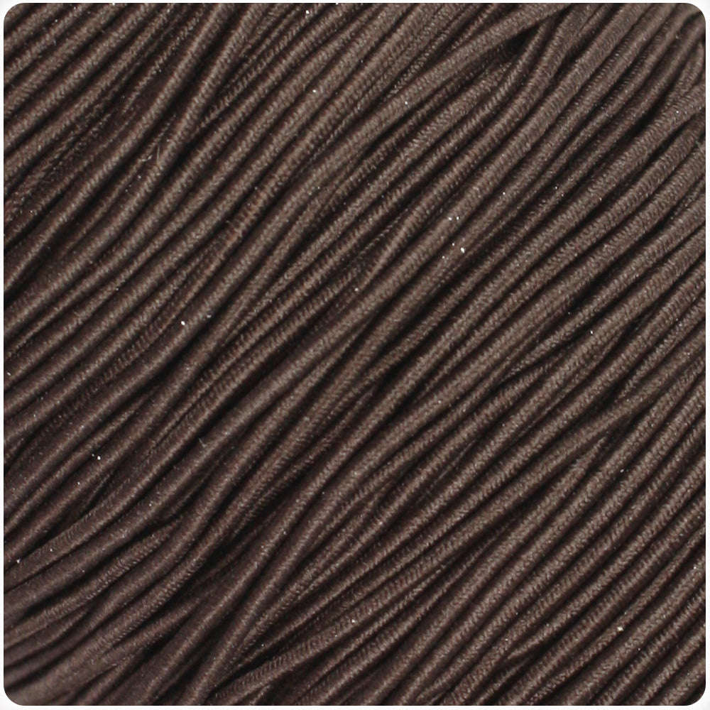 Dark Brown 1mm Round Elastic Cord (65m)
