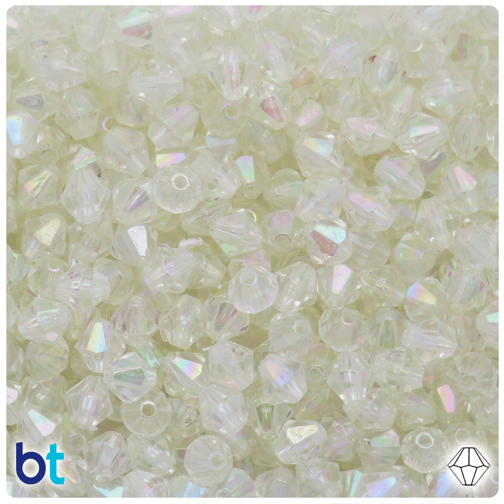Clear Transparent AB 8mm Faceted Bicone Plastic Beads (200pcs)