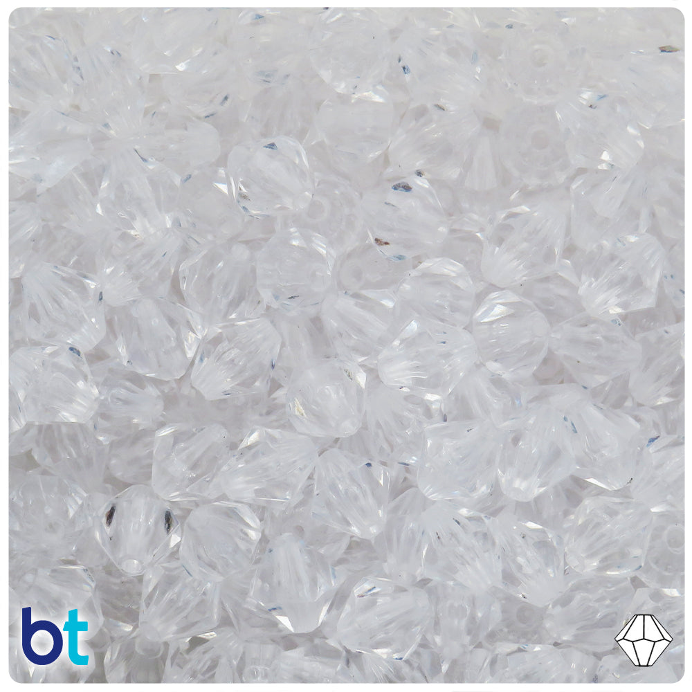 Clear Transparent 10mm Faceted Bicone Plastic Beads (120pcs)