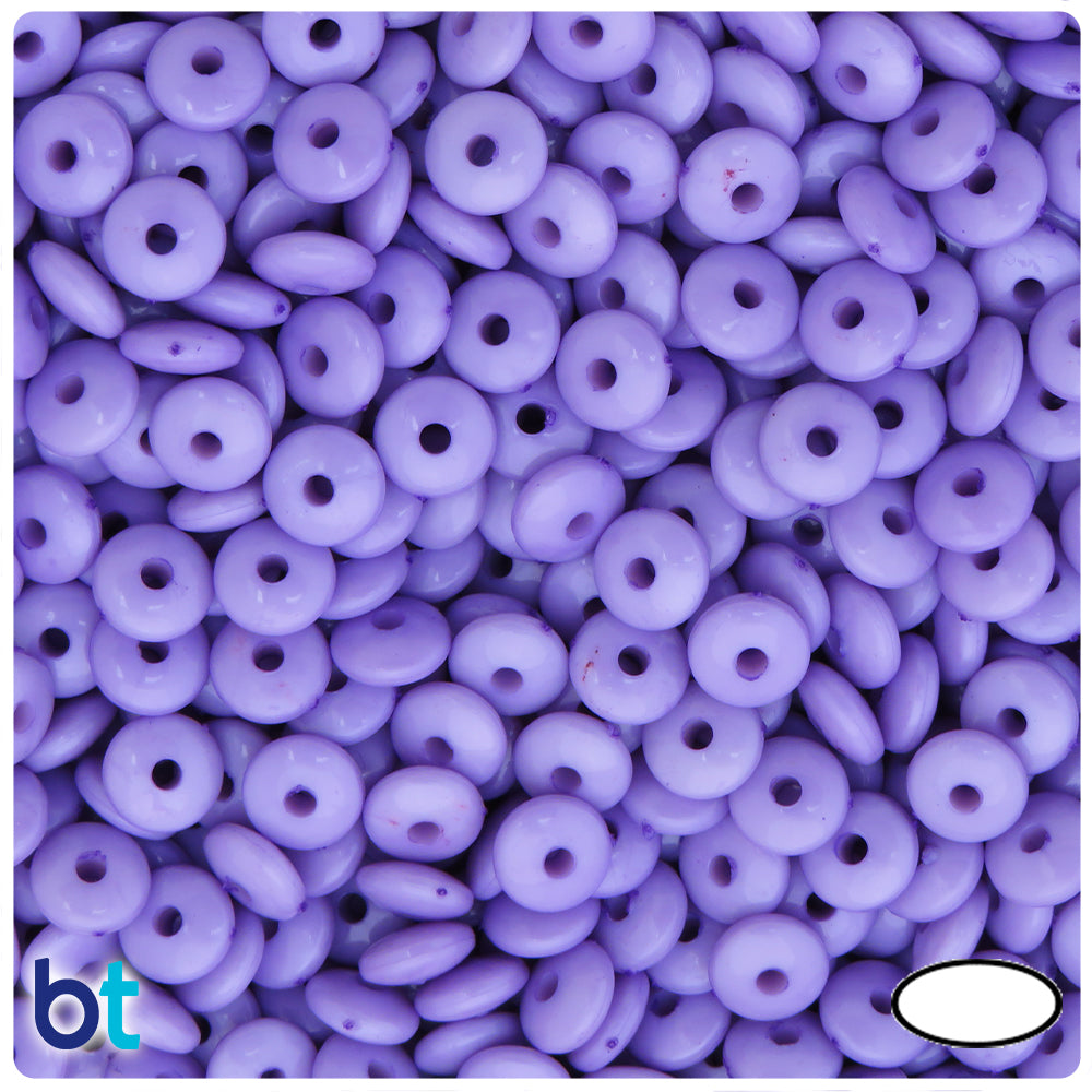 Light Purple Opaque 7mm Rondelle Plastic Beads (600pcs)