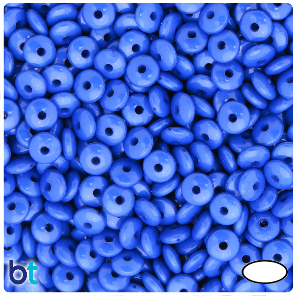 Dark Blue Opaque 7mm Rondelle Plastic Beads (600pcs)