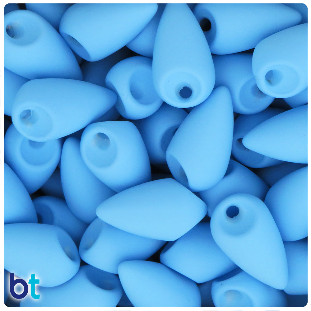 Light Blue Matte 26mm Spike Plastic Beads (20pcs)