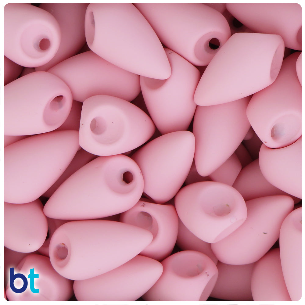 Light Pink Matte 26mm Spike Plastic Beads (20pcs)