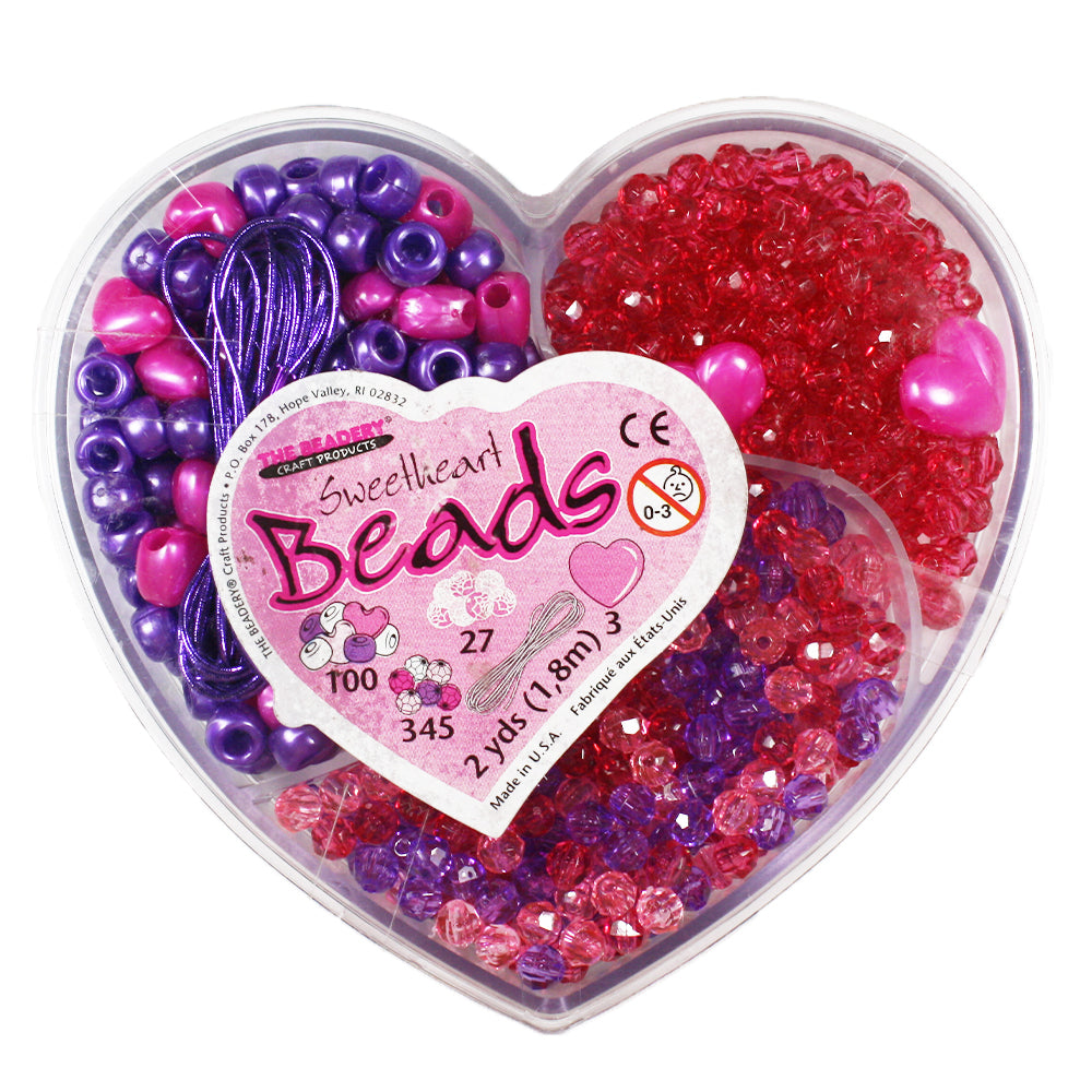 Sweetheart Roses & Violets Bead Box