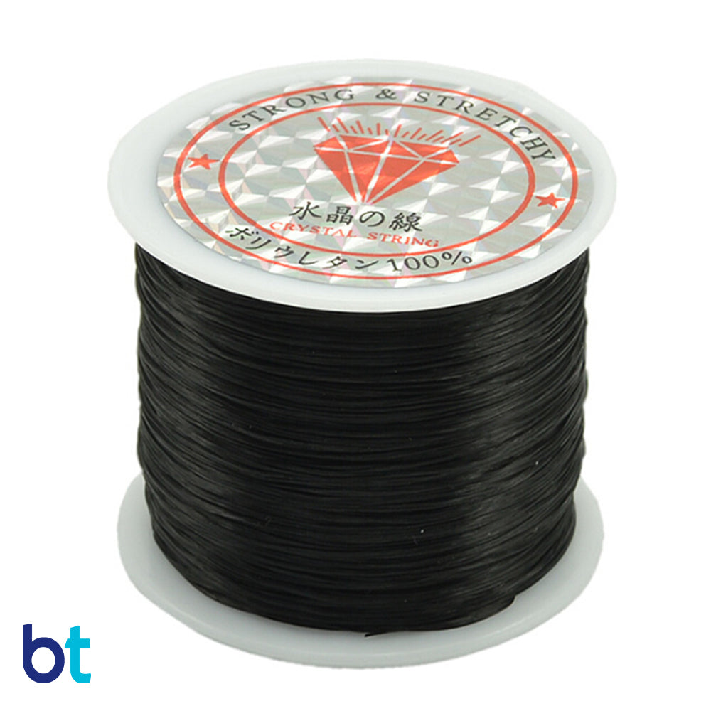Black 0.8mm Crystal String Cord (50m)