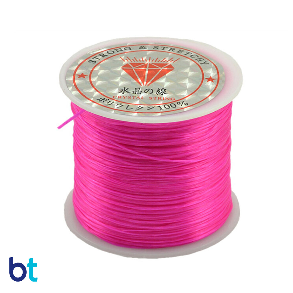 Dark Pink 0.8mm Crystal String Cord (50m)