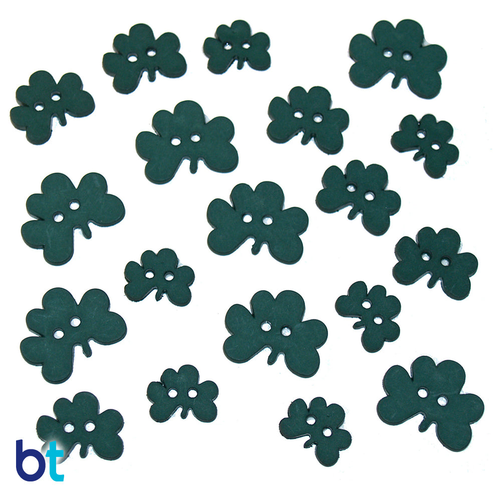 Sew On Shamrock Buttons