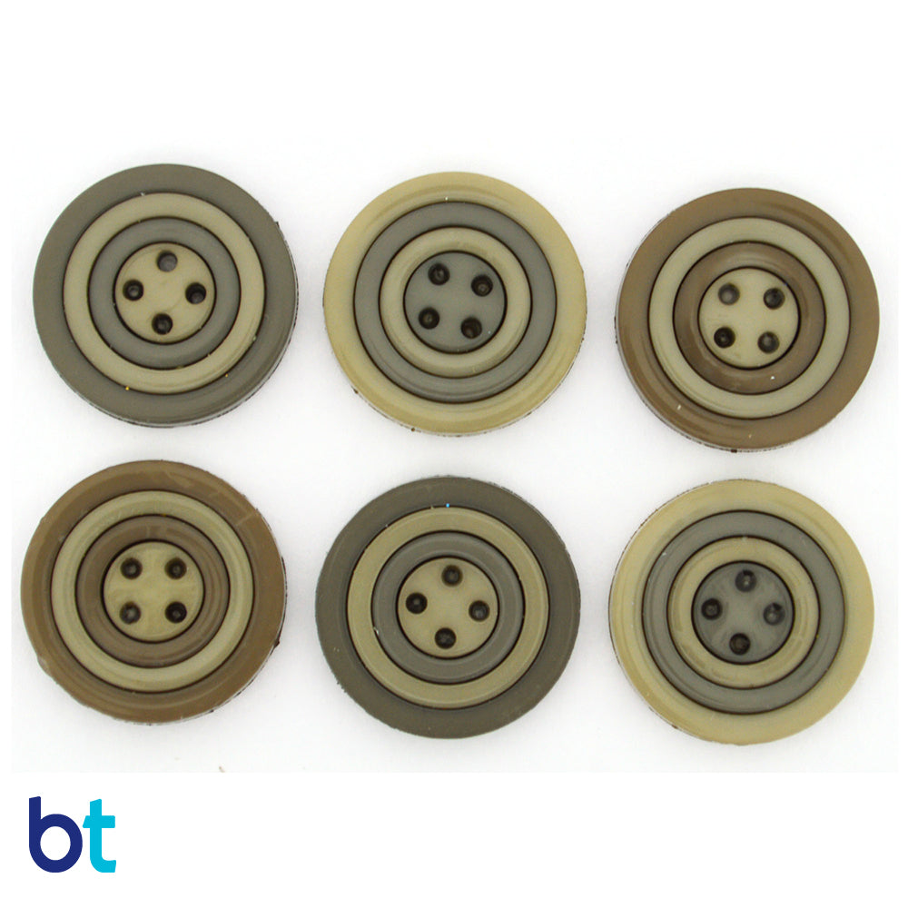 Circles Greige Buttons