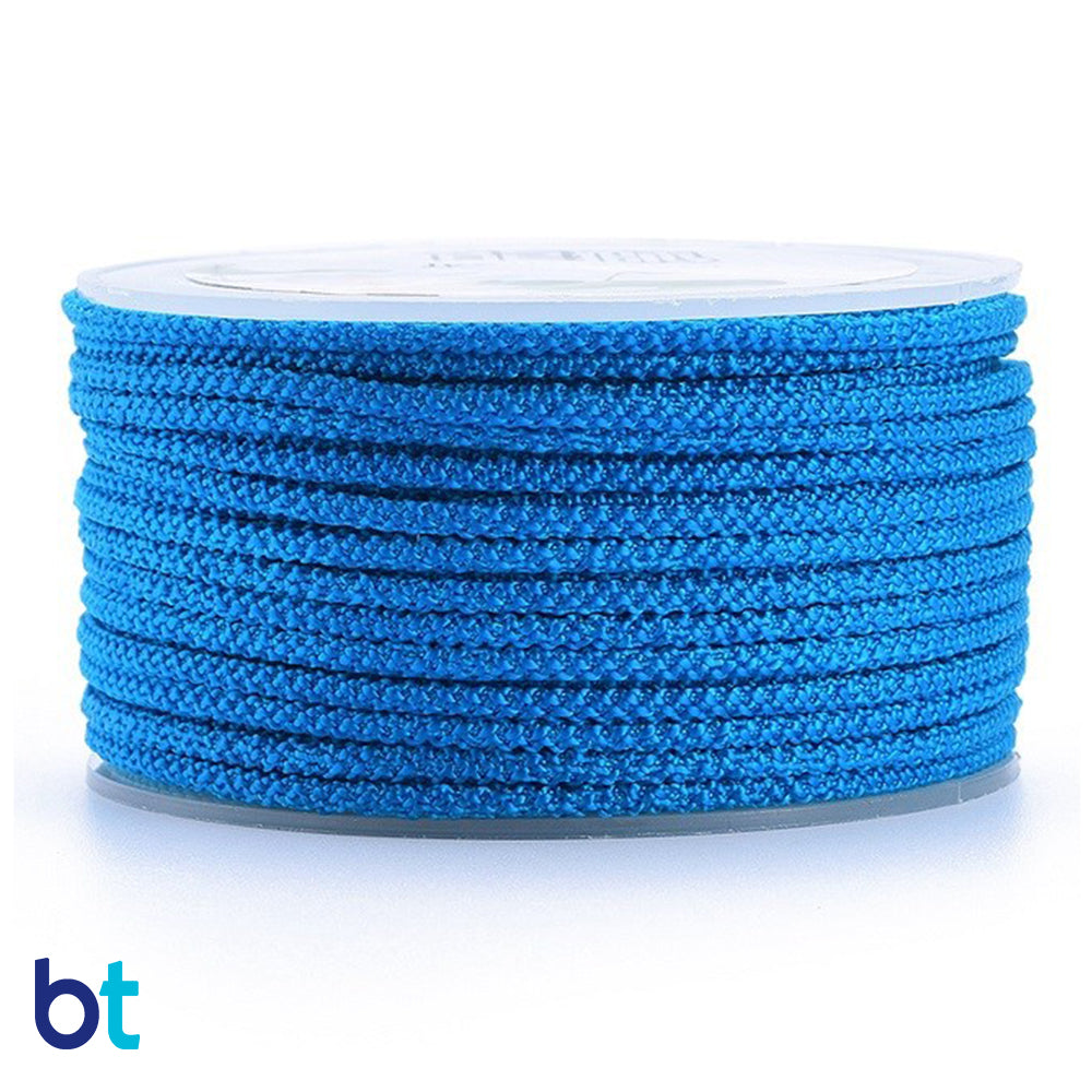 Light Blue 2mm Round Polyester Braided Cord (15m)