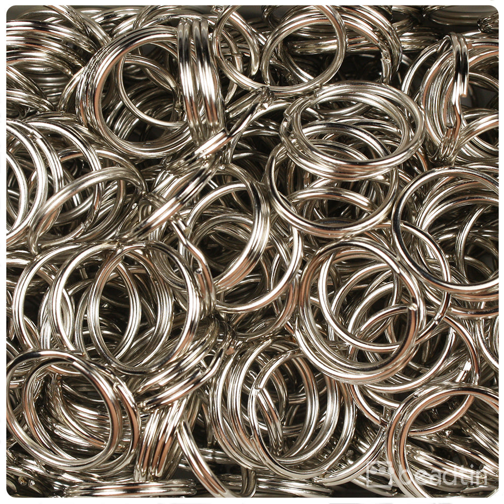 Silver Tone 20mm (3/4') Round Metal Split Rings (75pcs)