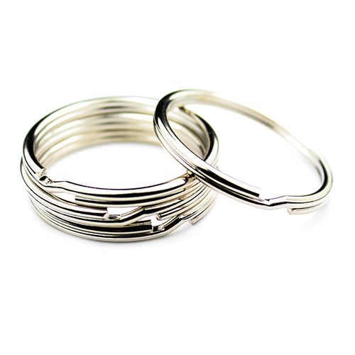 Silver Tone 15mm (5/8") Round Metal Split Rings (100pcs)