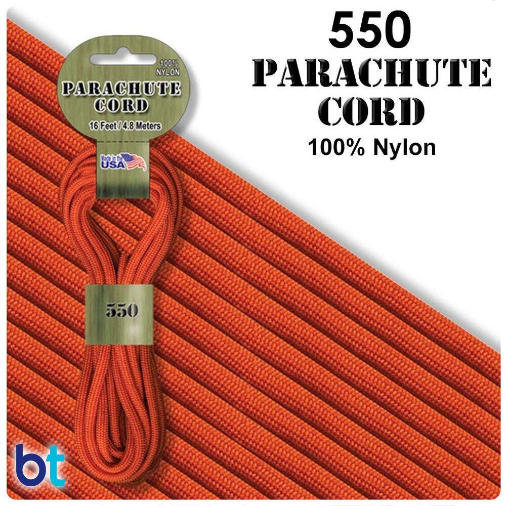 Burnt Orange 550 Parachute Cord (16ft)