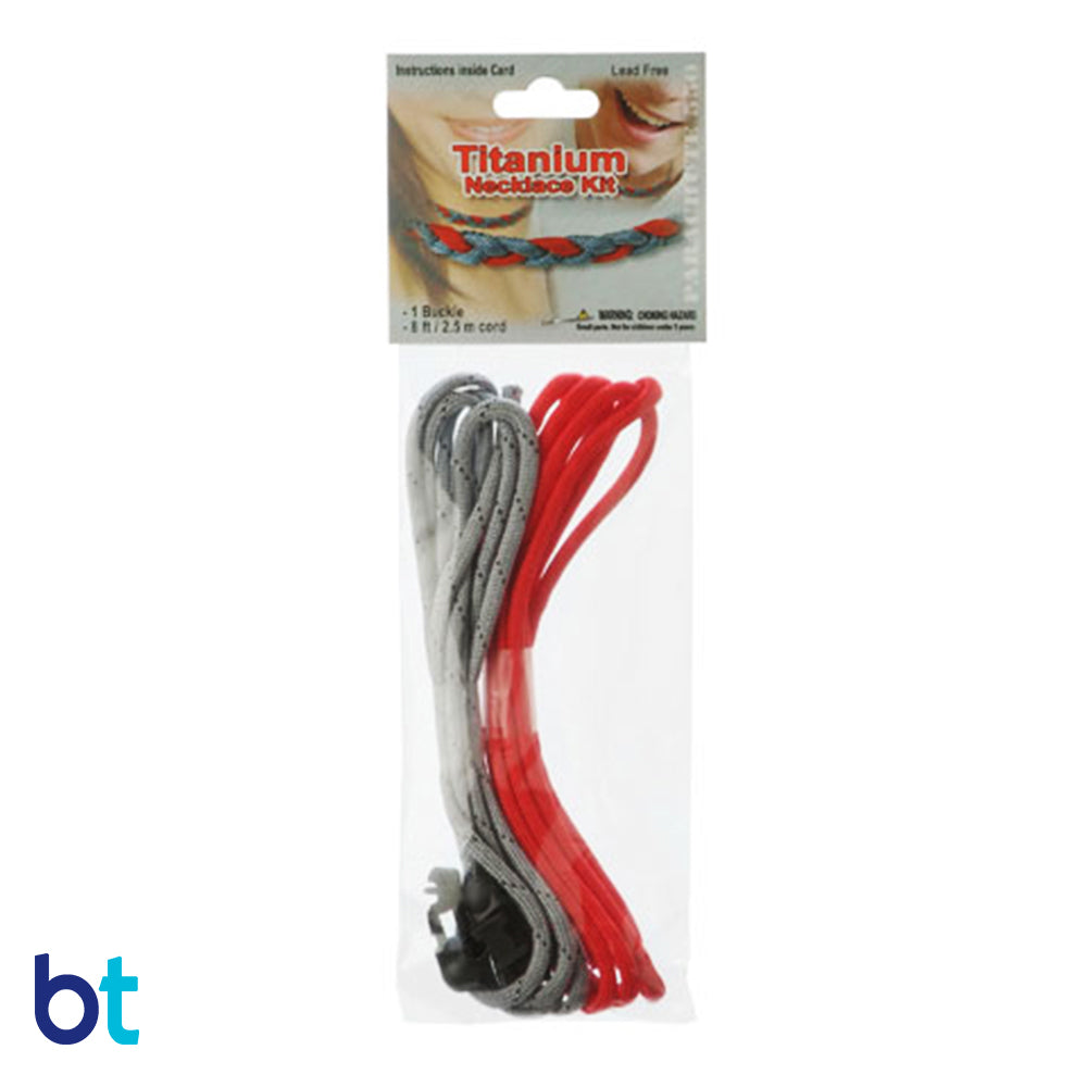 Titanium Red Parachute Cord Necklace Kit (1pc)