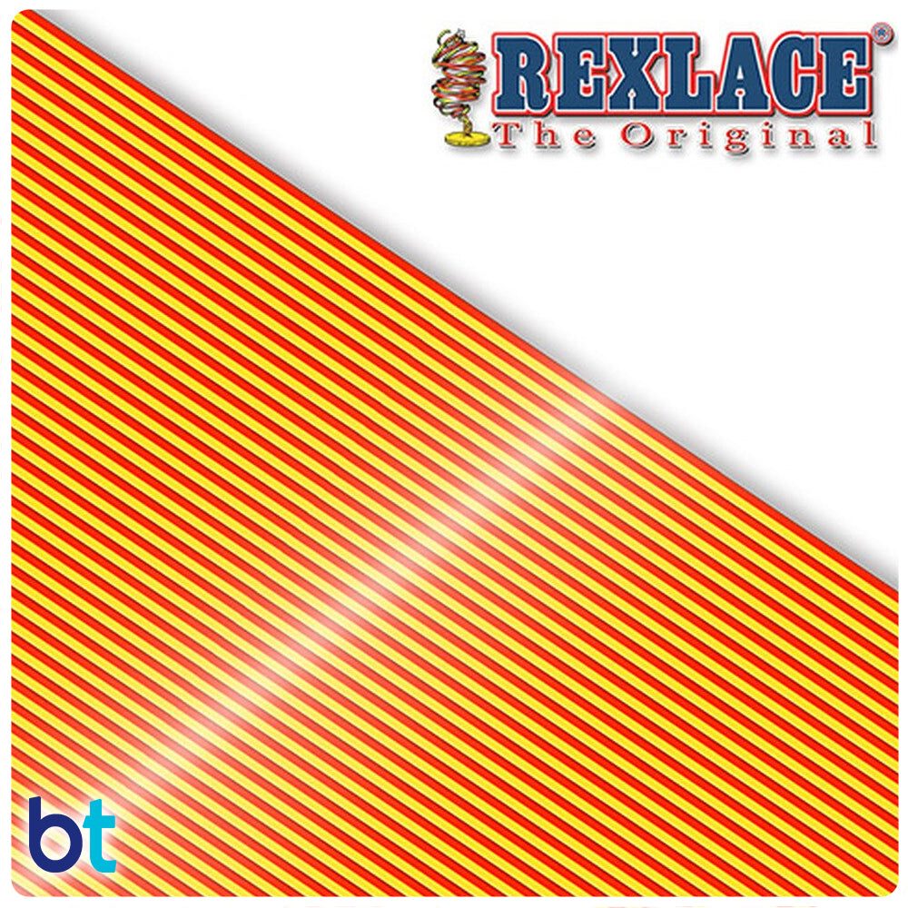Neon Yellow & Orange Duo Rexlace Plastic Lacing (100yds)