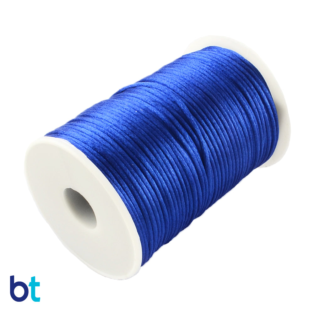 Dark Blue 2mm Satin Rattail Cord (90m)