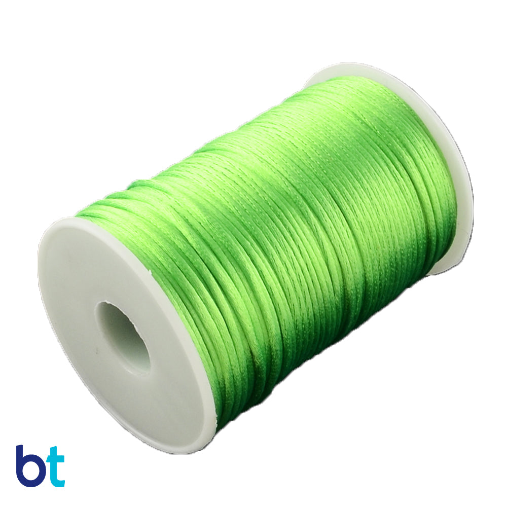 Light Green 2mm Satin Rattail Cord (90m)