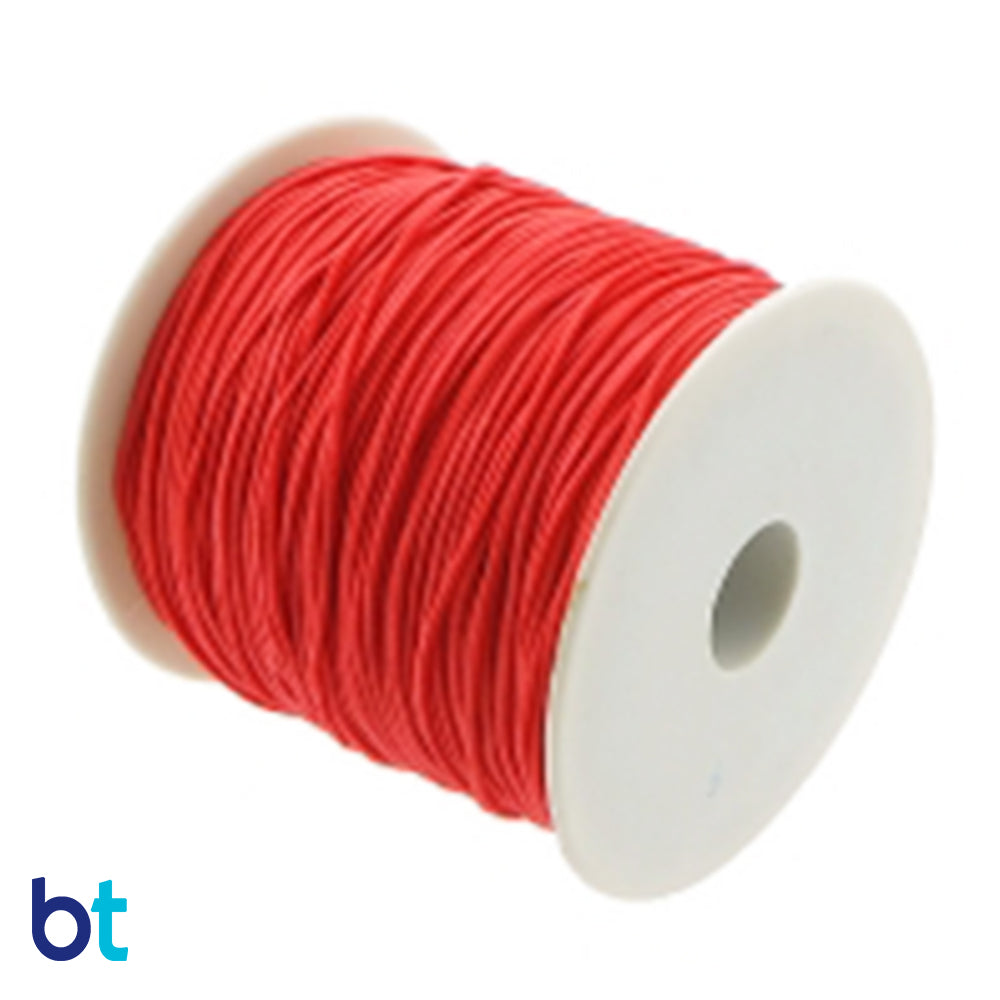 Red 1mm Round Elastic Cord (65m)
