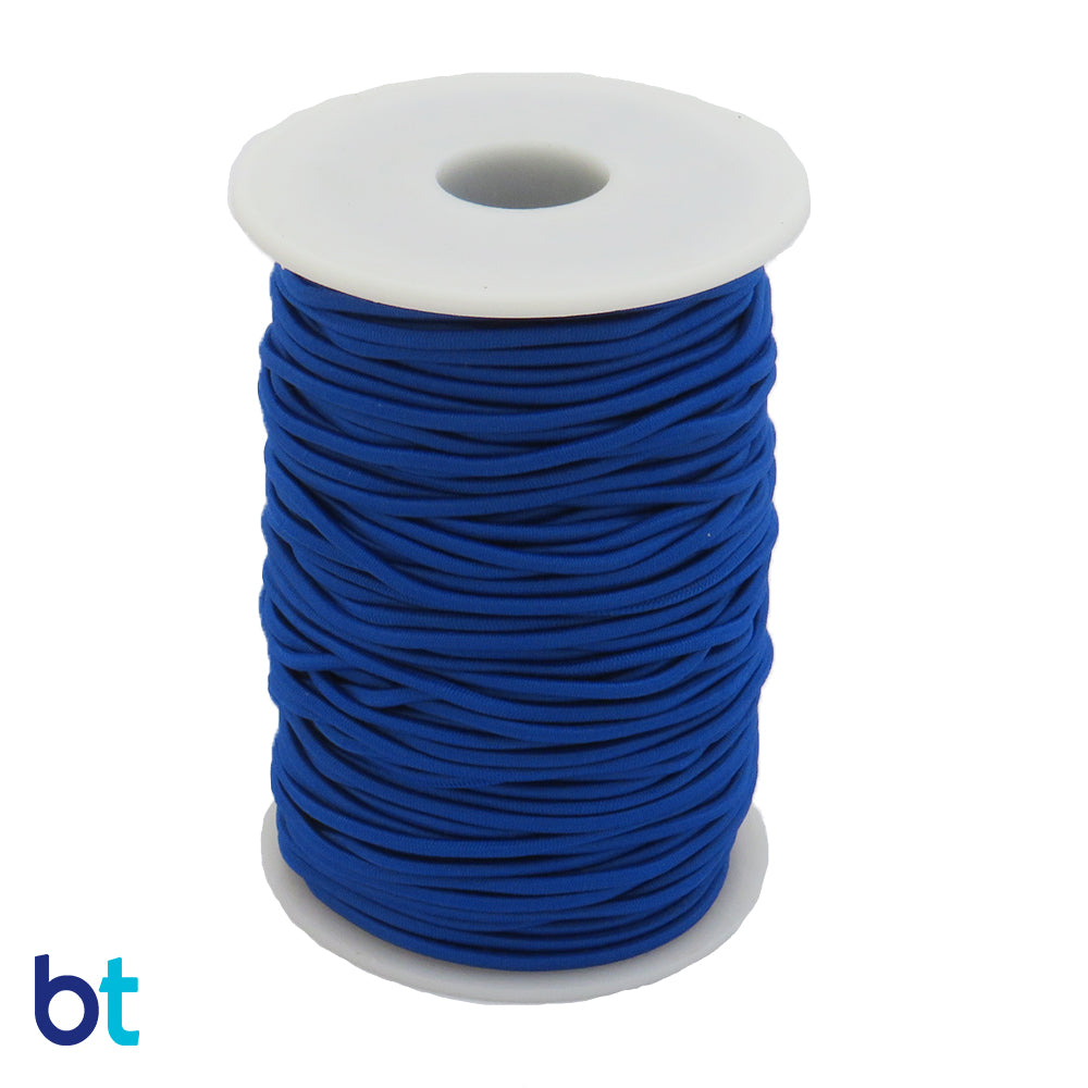 Dark Blue 2mm Round Elastic Cord (45m)