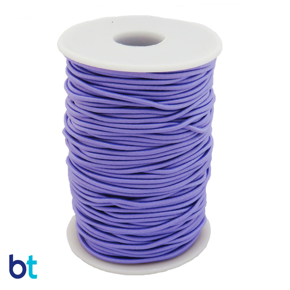 Light Purple 2mm Round Elastic Cord (45m)