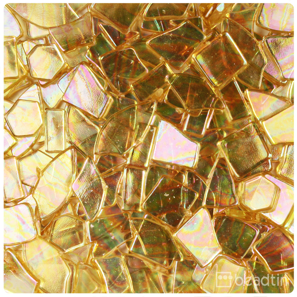 Golden Aurora Broken Design Plastic Mosaic Pieces (1.4oz)