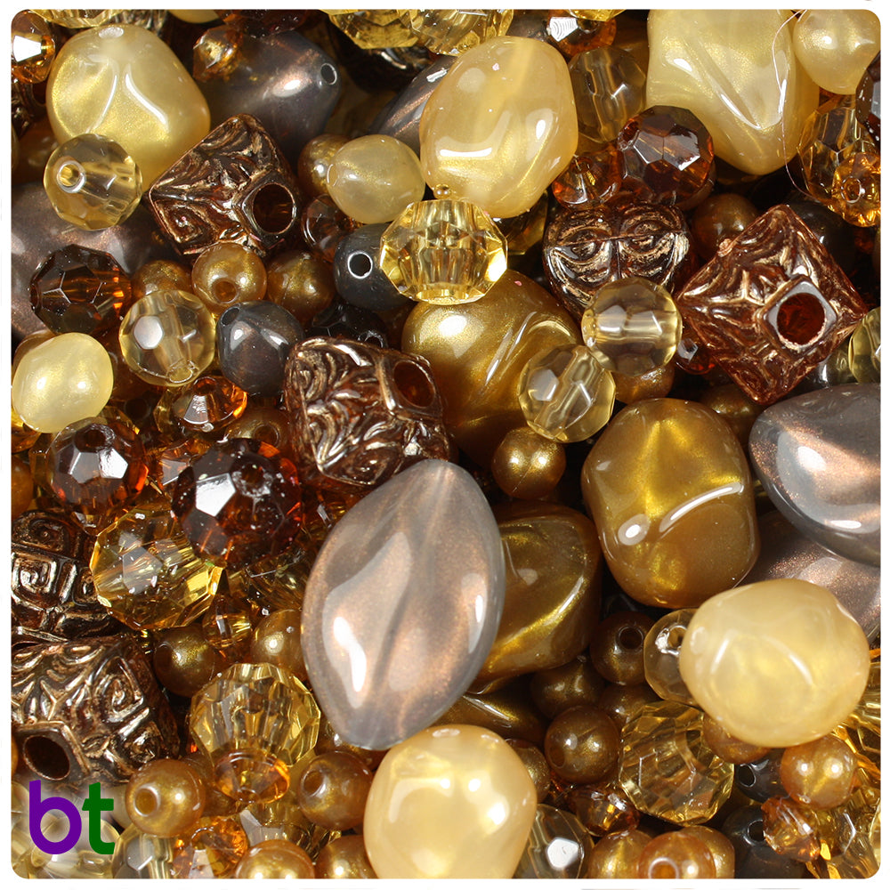 Bronze Elements Specialty Acrylic Beads Mix (8oz)